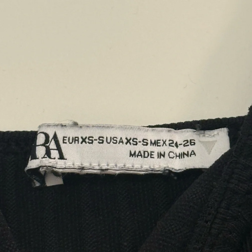 Zara Black Ribbed Camisole - Picture 2 of 2